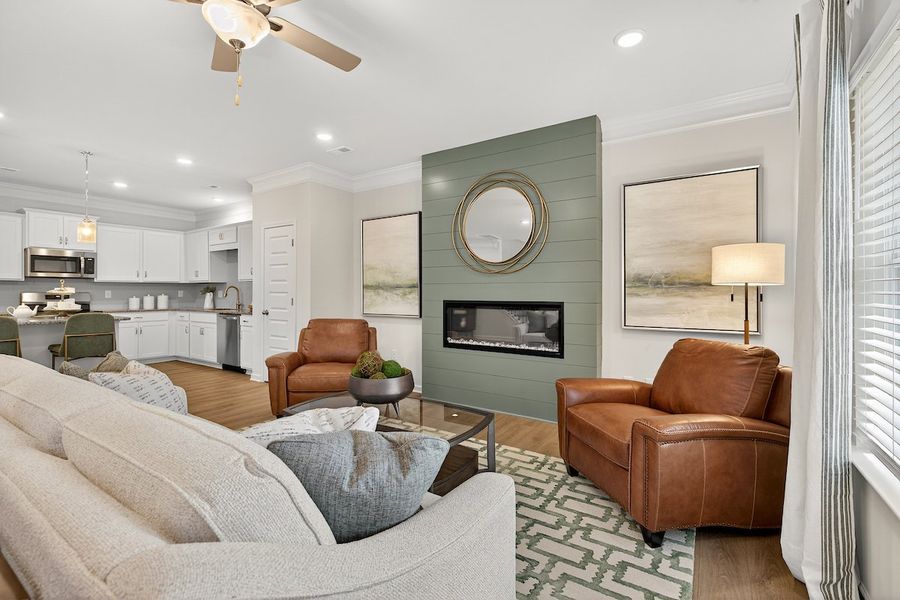 Furnished interior in a model home at Glendale Towns in Conyers (Image 98). Furnished interior in a model home at Glendale Towns in Conyers (Image 98).