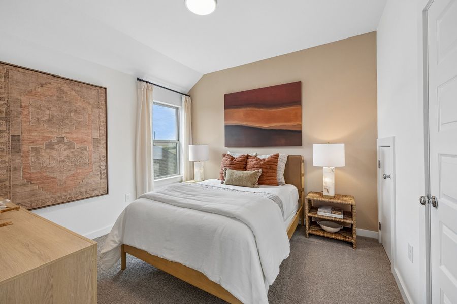 Furnished interior in a model home at Evelyn in Austin (Image 48).
