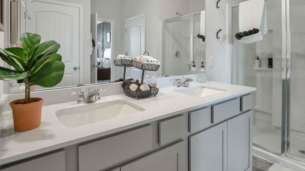 Furnished interior in a model home at The Parks in White House (Image 12). Furnished interior in a model home at The Parks in White House (Image 12).