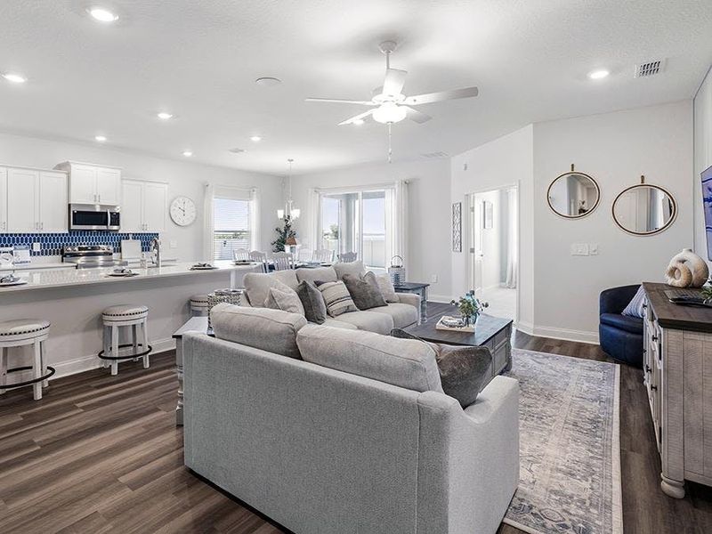 Homes at Bellaviva feature desirable open-concept layouts - Shelby model home in Auburndale, FL