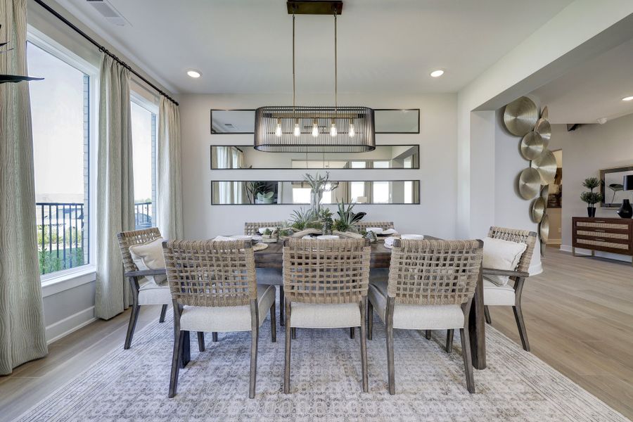 Furnished interior in a model home at Bridgeland 50' (Creekland Village) in Cypress (Image 3). Furnished interior in a model home at Bridgeland 50' (Creekland Village) in Cypress (Image 3).