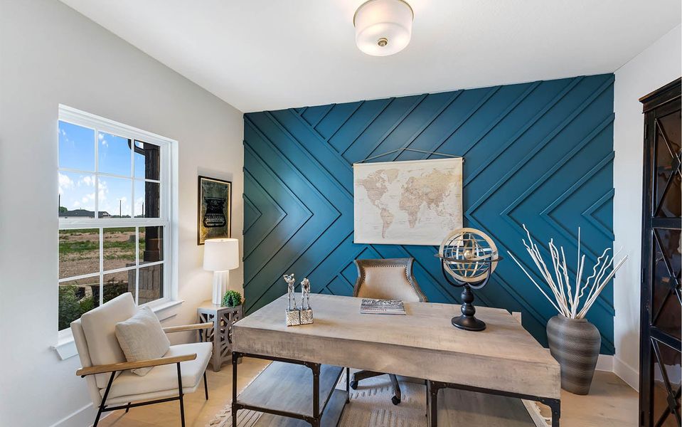 Furnished interior in a model home at Cloud Country in New Braunfels (Image 30).