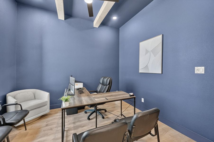 Furnished interior in a model home at Paloma Ranches in Justin (Image 20).