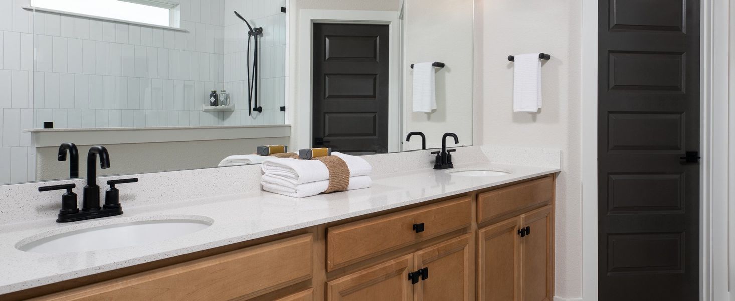 Furnished interior in a model home at The Cottages at Lariat in Liberty Hill (Image 10). Furnished interior in a model home at The Cottages at Lariat in Liberty Hill (Image 10).