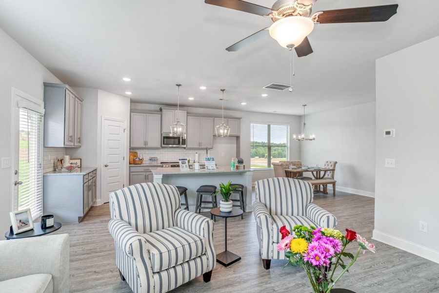 Furnished interior in a model home at Harley Farms South in Bonaire (Image 8). Furnished interior in a model home at Harley Farms South in Bonaire (Image 8).