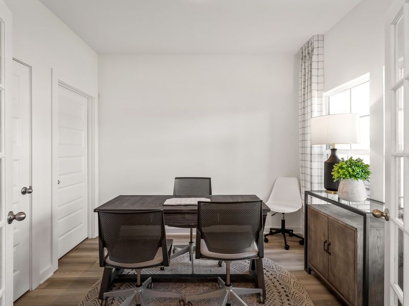 Furnished interior in a model home at The Towns at Red River in Gallatin (Image 11).
