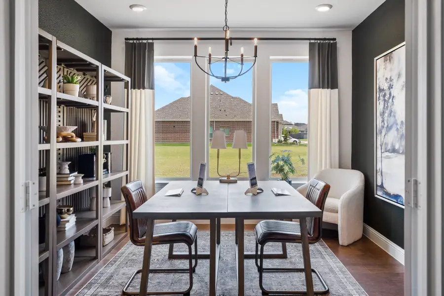 Furnished interior in a model home at Goodland: Overlook 60' in Midlothian (Image 6).