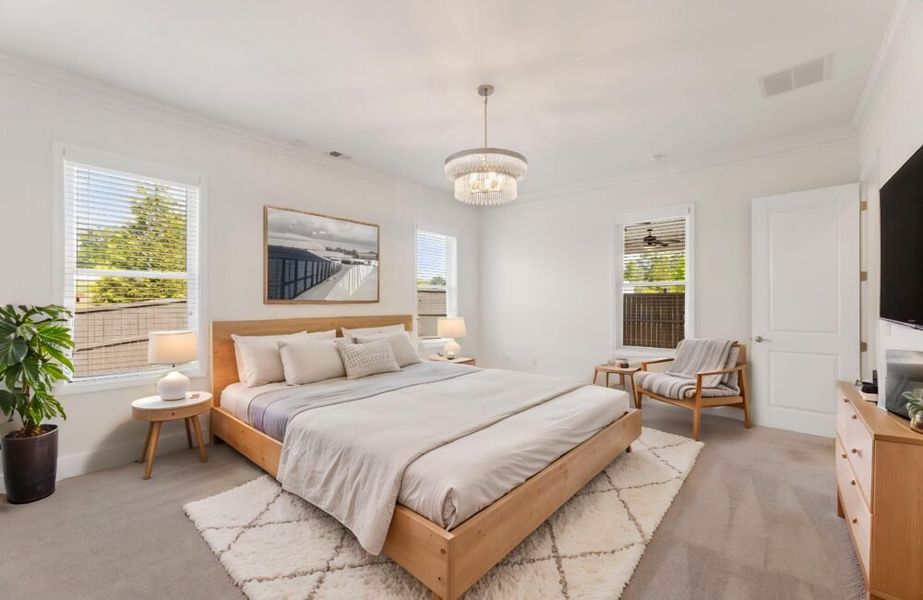 Furnished interior in a model home at Courtyards at Traditions in Cumming (Image 5).