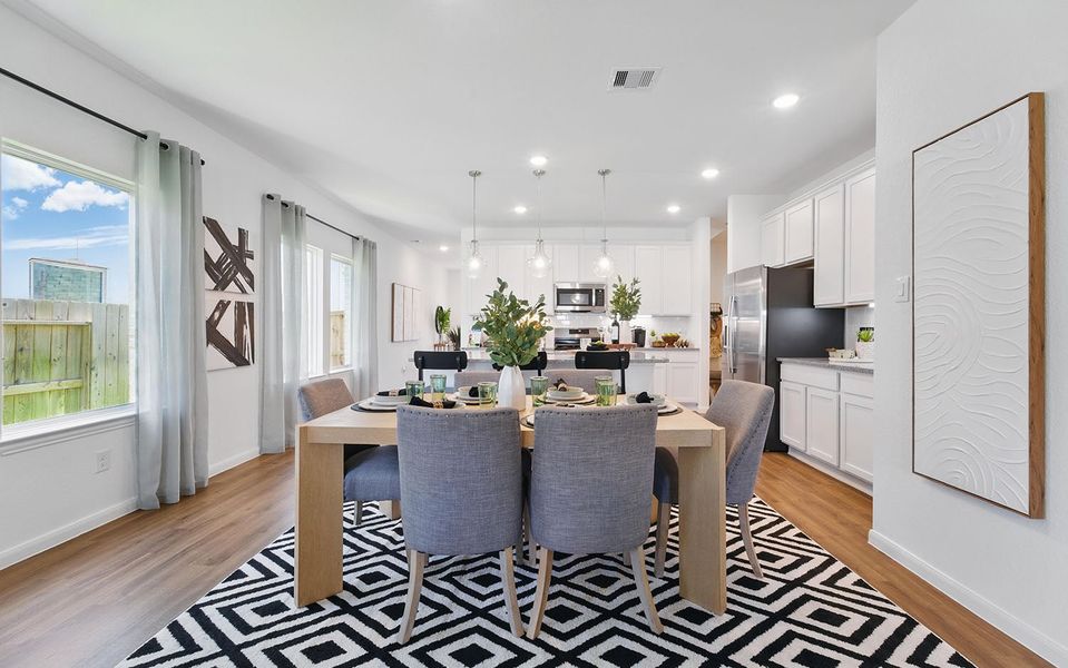 Furnished interior in a model home at Windrose Green in Angleton (Image 58).