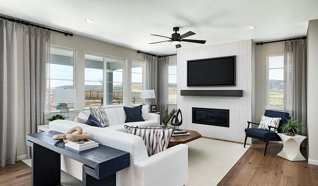 Furnished interior in a model home at The Trails at Aspen Ridge in Colorado Springs (Image 5). Furnished interior in a model home at The Trails at Aspen Ridge in Colorado Springs (Image 5).