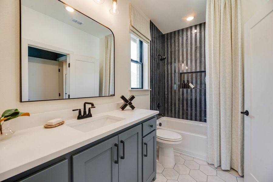 Furnished interior in a model home at Furst Ranch in Argyle (Image 58).