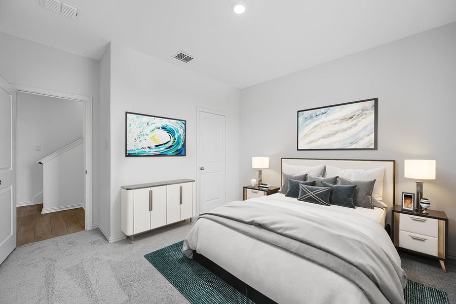 Furnished interior in a model home at River Ridge in Crandall (Image 36).