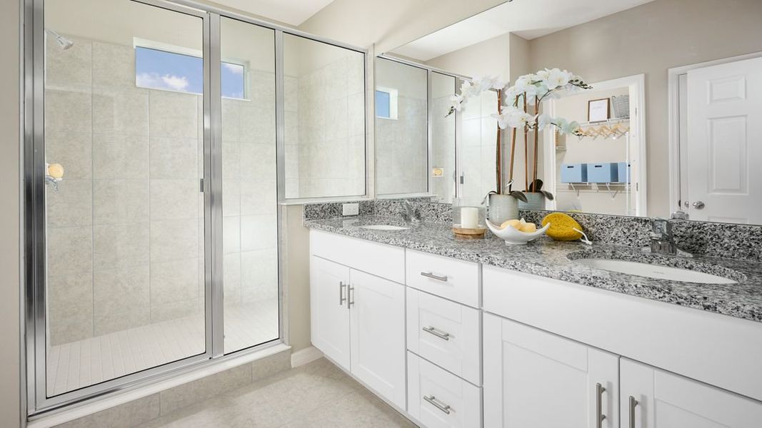 Furnished interior in a model home at Cypress Park Estates in Haines City (Image 23).