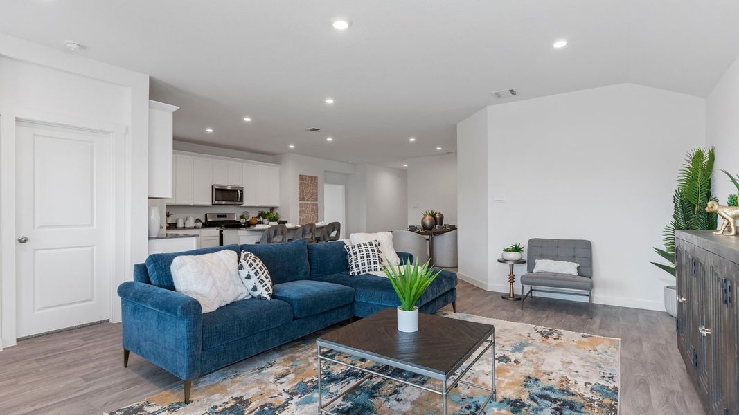 Furnished interior in a model home at August Trails in Needville (Image 20).