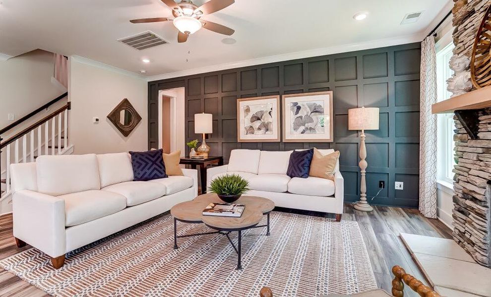 Furnished interior in a model home at Redland in Advance (Image 7).