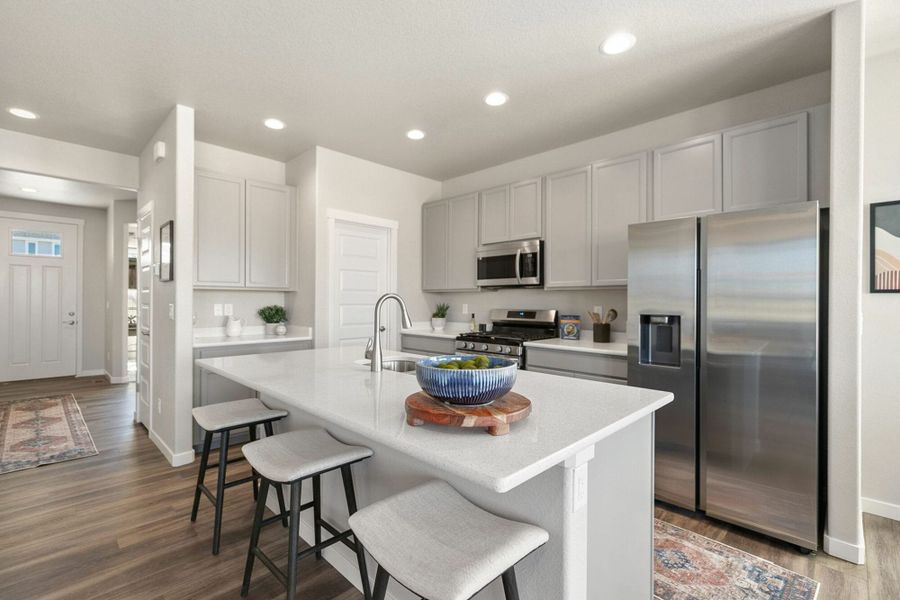 Furnished interior in a model home at Lochbuie Station – Jewel Collection in Lochbuie (Image 12).