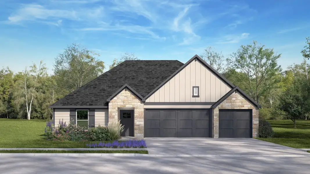 Front exterior of a home in the Trails of Windcrest community, located in Fredericksburg, TX (Image 10).