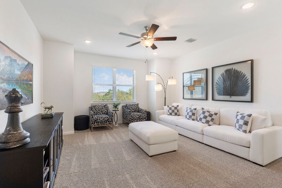Furnished interior in a model home at Three Creeks in Belton (Image 21).