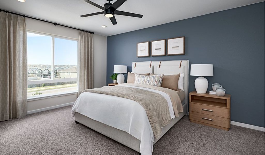 Furnished interior in a model home at The Duos at Looking Glass in Parker (Image 45). Furnished interior in a model home at The Duos at Looking Glass in Parker (Image 45).