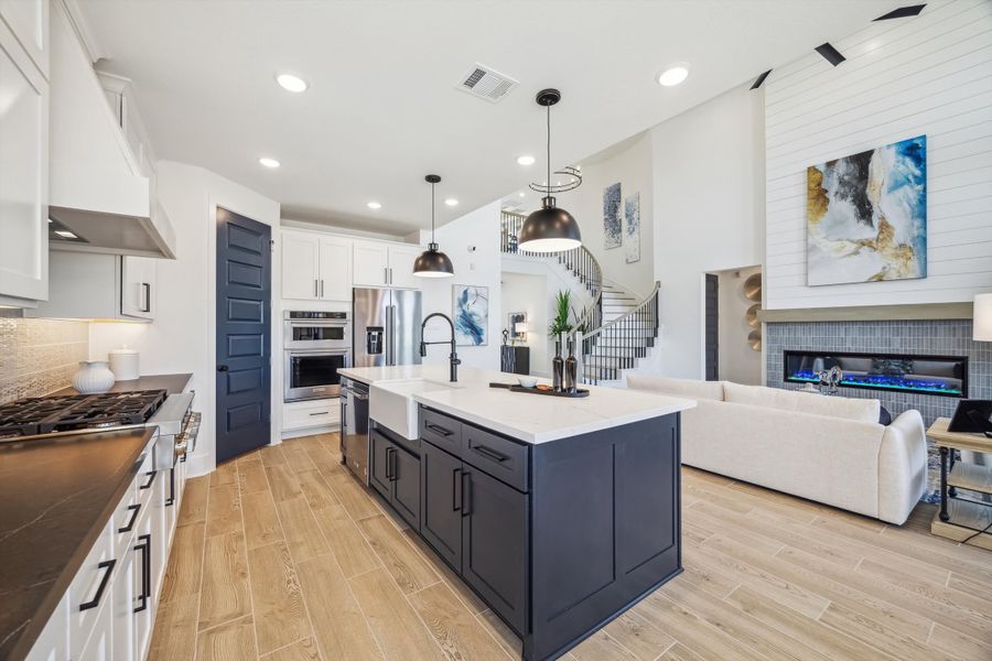 Furnished interior in a model home at Brookewater - 55' in Rosenberg (Image 15).