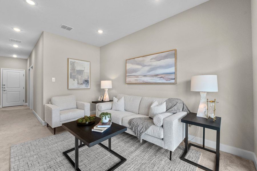 Furnished interior in a model home at Friedrich Hill in San Antonio (Image 59).