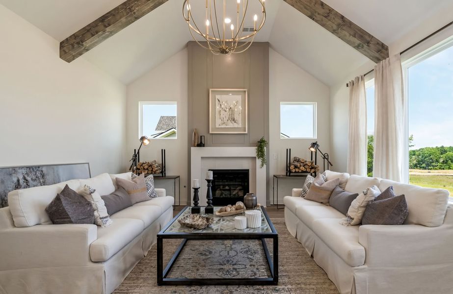 Furnished interior in a model home at Ashlyn in Fairview (Image 4).