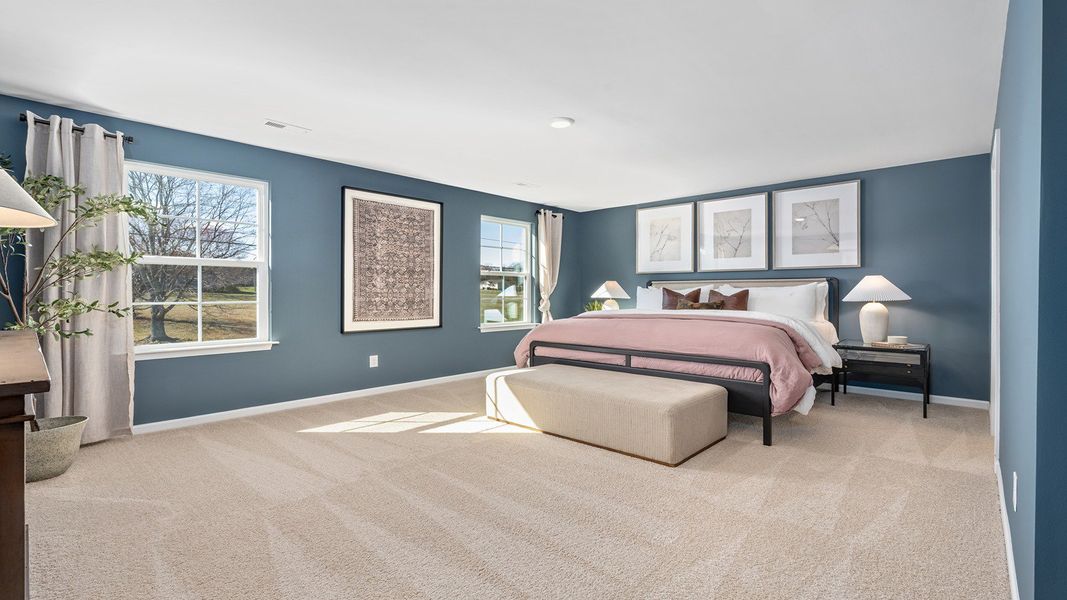 Furnished interior in a model home at Fiddlers Landing in Winston-Salem (Image 22).