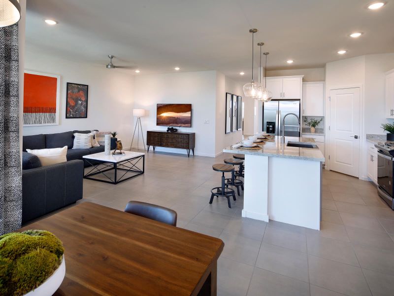 Furnished interior in a model home at Bella Vista Farms Estate Series in Queen Creek (Image 6). Furnished interior in a model home at Bella Vista Farms Estate Series in Queen Creek (Image 6).