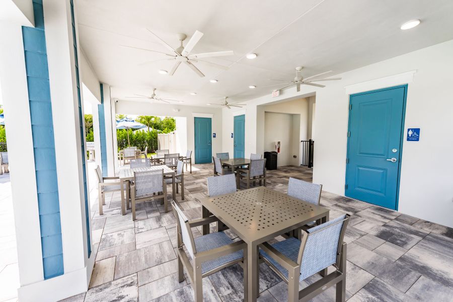 Shaded Cabana Seating
