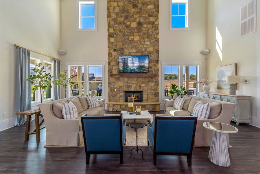 Furnished interior in a model home at Poplar Farms in Franklin (Image 12).