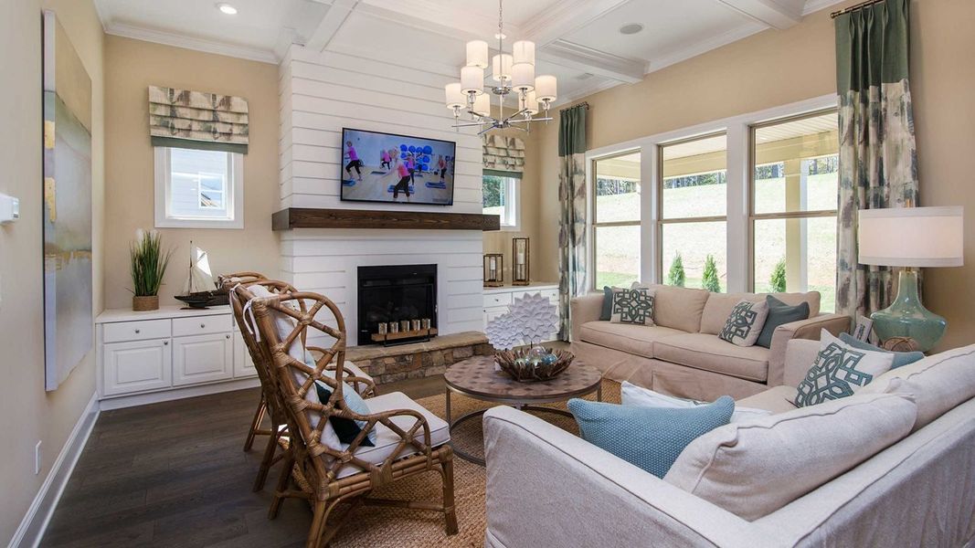 Furnished interior in a model home at The Ponds in Summerville (Image 31).