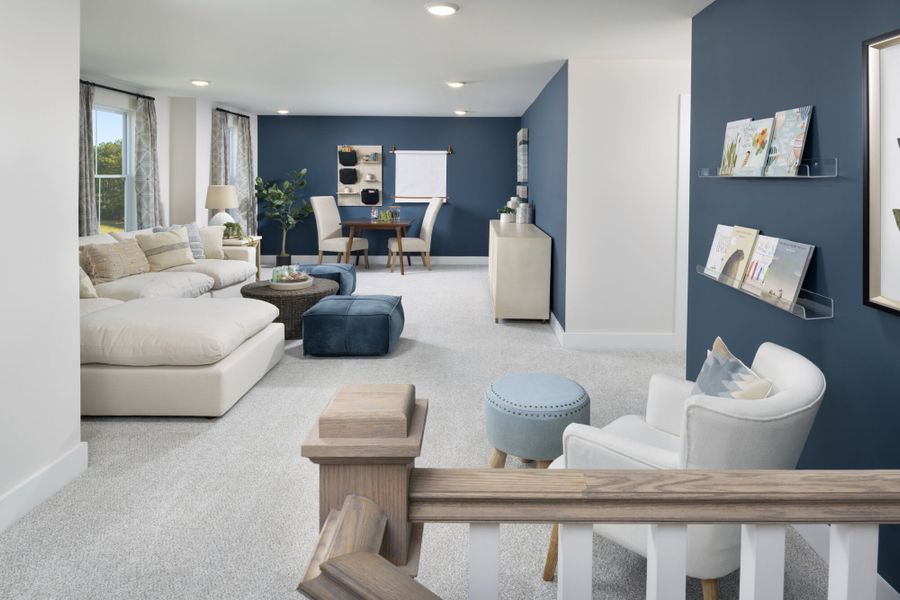 Furnished interior in a model home at Cardinal Landing in Coats (Image 8).