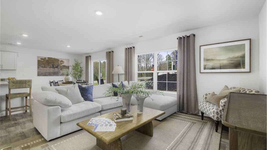 Furnished interior in a model home at Greystone North in Stoneville (Image 13). Furnished interior in a model home at Greystone North in Stoneville (Image 13).