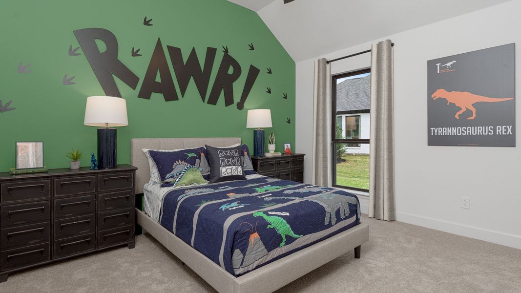 Furnished interior in a model home at Reunion 50' in Rhome (Image 14).