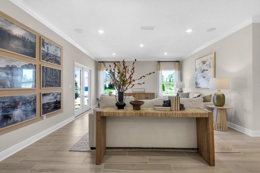 Furnished interior in a model home at Natureview in Freeport (Image 9). Furnished interior in a model home at Natureview in Freeport (Image 9).