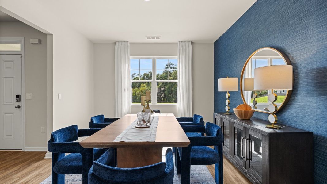 Furnished interior in a model home at Brooks Station in Dacula (Image 17). Furnished interior in a model home at Brooks Station in Dacula (Image 17).