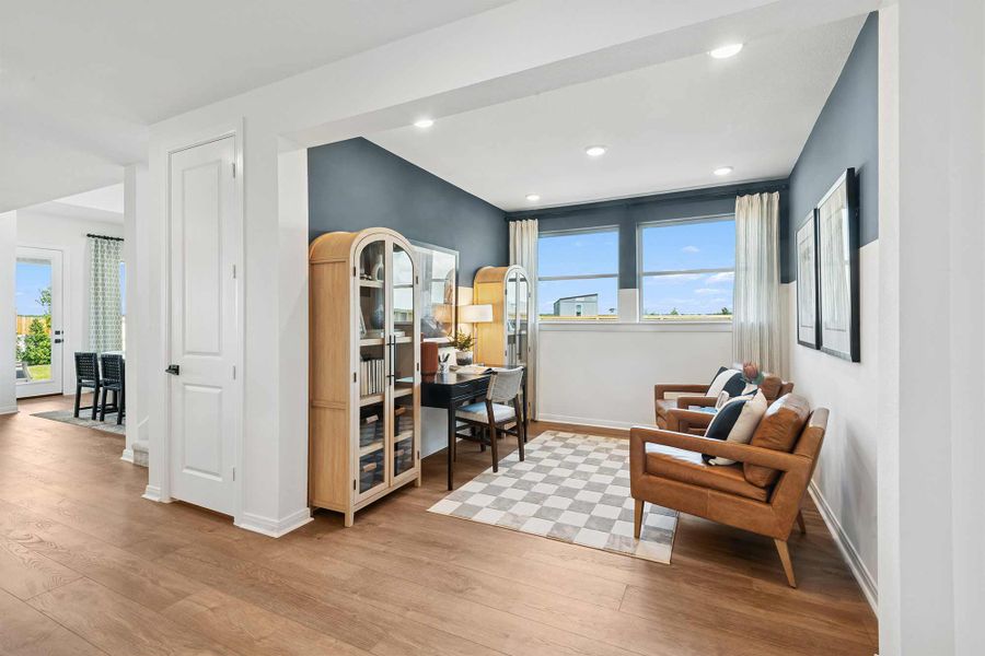 Furnished interior in a model home at Beacon Point at Lago Mar 50’ Homesites in Texas City (Image 8).