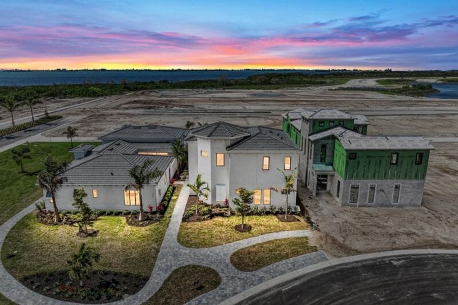 Aerial view of the Aqua community in Bradenton, FL, showing layout and nearby surroundings (Image 14). Aerial view of the Aqua community in Bradenton, FL, showing layout and nearby surroundings (Image 14).