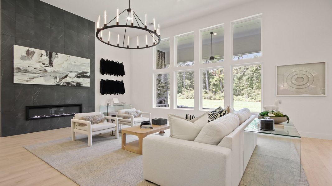 Furnished interior in a model home at Butlers Bend Estates in Pinehurst (Image 8). Furnished interior in a model home at Butlers Bend Estates in Pinehurst (Image 8).