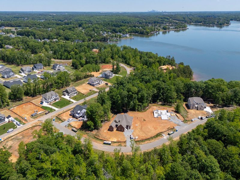 Aerial view of the McLean South Shore community in Belmont, NC, showing layout and nearby surroundings (Image 13).