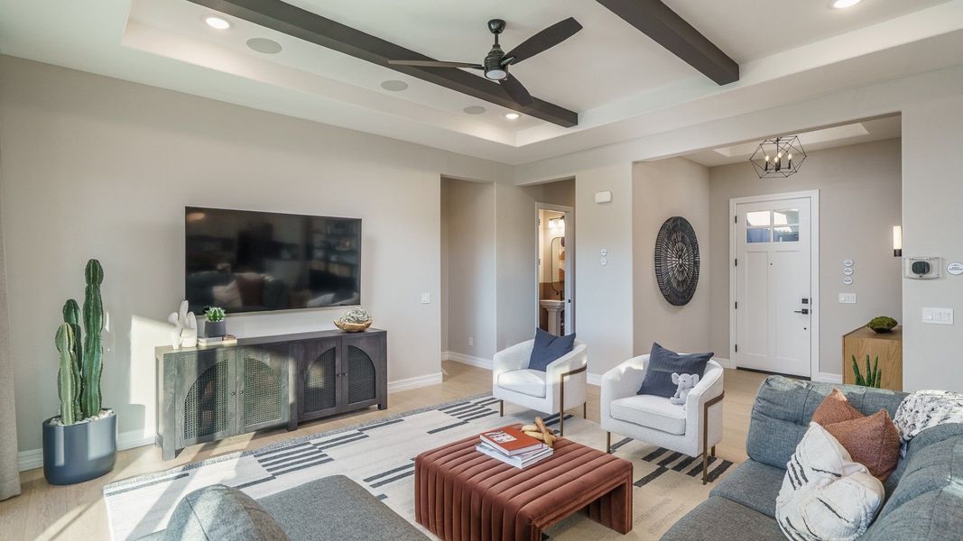 Furnished interior in a model home at The Foothills at Arroyo Norte in New River (Image 28). Furnished interior in a model home at The Foothills at Arroyo Norte in New River (Image 28).