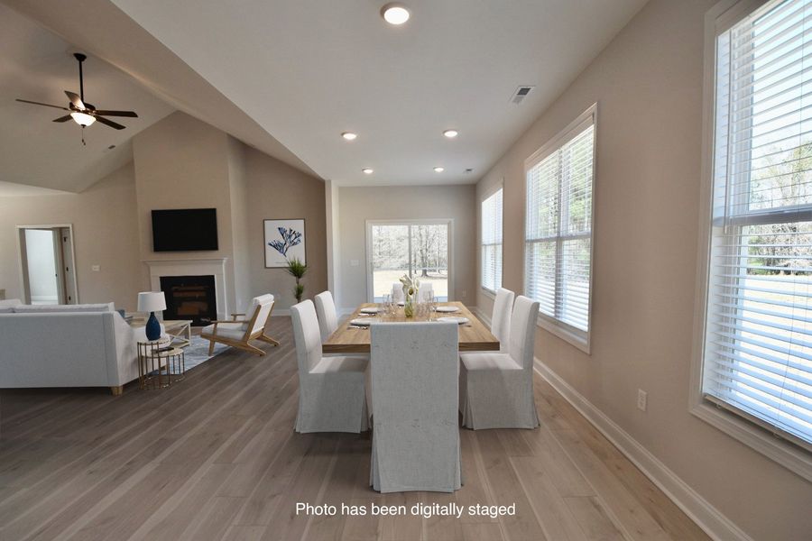 Furnished interior in a model home at Waterfall Estates in Whiteville (Image 7).