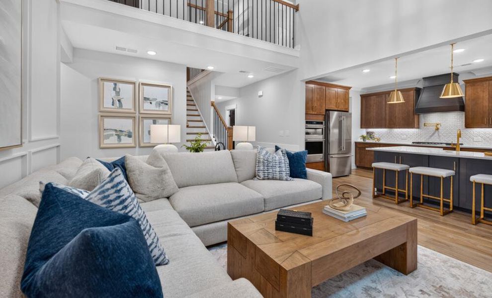 Furnished interior in a model home at Arbor West in Dawsonville (Image 11).