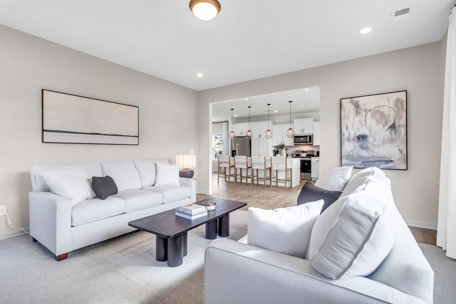 Furnished interior in a model home at Reeves Crossing in St. George (Image 10).