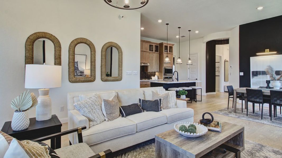 Furnished interior in a model home at Veramendi in New Braunfels (Image 21).