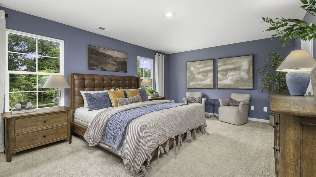Furnished interior in a model home at Brookhaven in Greensboro (Image 17).