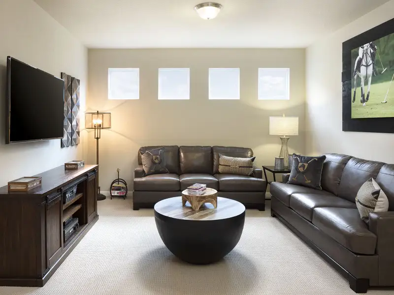 Furnished interior in a model home at Spring Brook Village - City Series in Houston (Image 15).