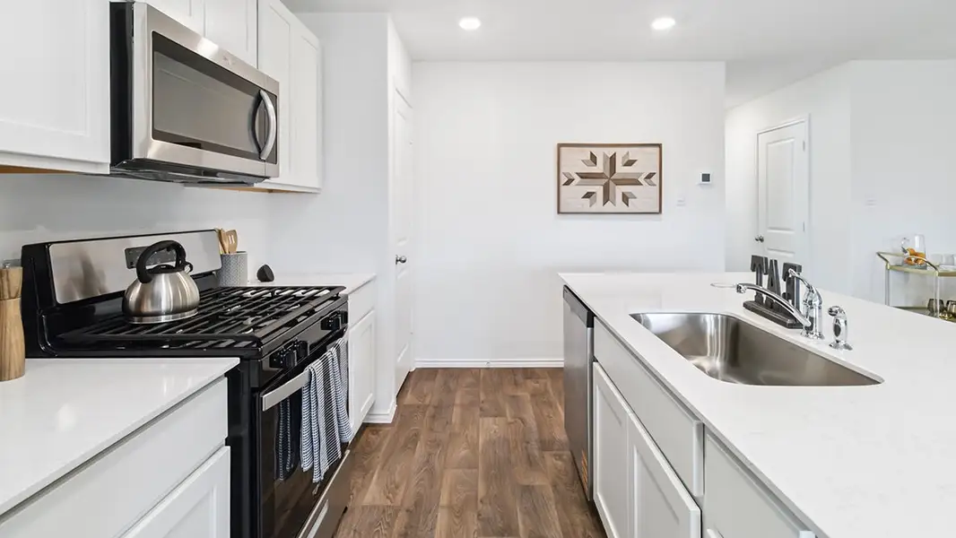 Furnished interior in a model home at Blue Ridge Ranch in San Antonio (Image 9).