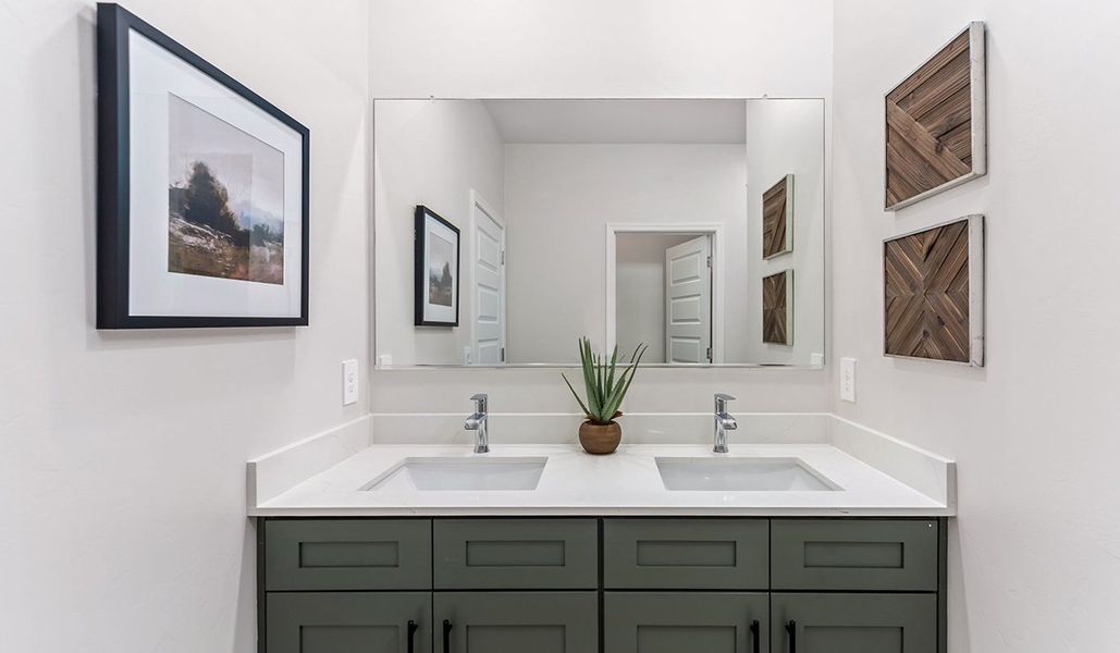 Furnished interior in a model home at Coronet at Gladden Farms in Marana (Image 63).