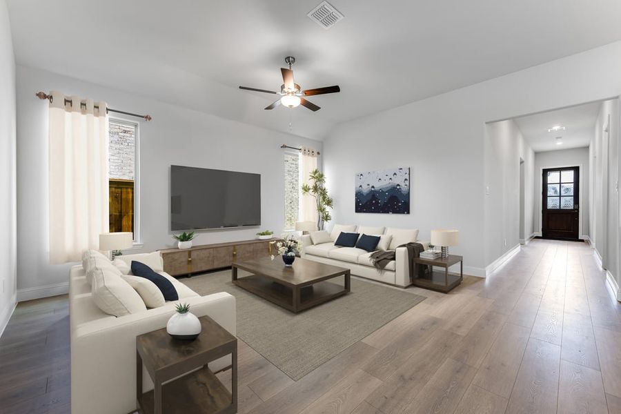 Furnished interior in a model home at The Ranch at Uptown Celina 40s in Celina (Image 5).